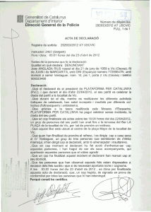Copia de la denuncia presentada por Josep Anglada contra sus agresores.