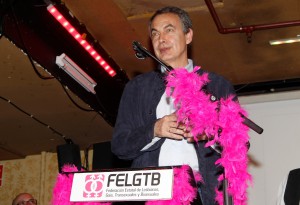 José Luis Rodríguez Zapatero durante la entrega de los premios Pluma