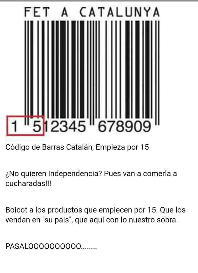codigo% - Ya empieza el boicot a los productos catalanes