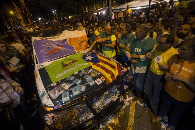 Disturbios en Cataluña.