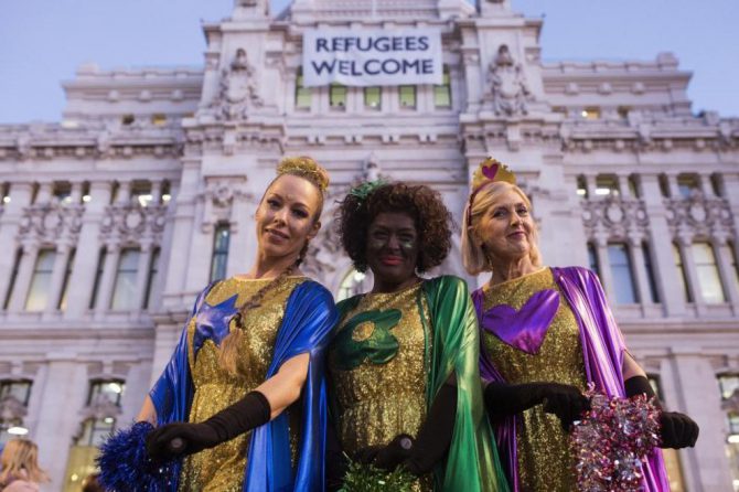 Las reinas magas llegan al Ayuntamiento de Madrid