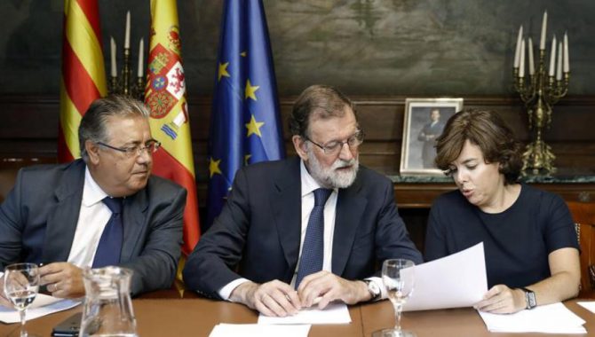 Mariano Rajoy, Juan Ignacio Zoido y Soraya Sáenz de Santamaría