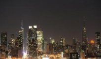Vista general del 'skyline' de Nueva York durante la noche