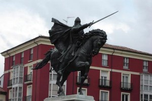 Estatua de El Cid Campeador, héroe de la resistencia española contra los invasores mahometanos. Estatua de El Cid Campeador, héroe de la resistencia española contra los invasores mahometanos.