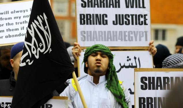 Manifestación en Londres a favor de la 'sharia' en el Reino Unido.