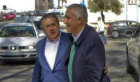 El candidato del PP a la Presidencia de la Junta, Javier Arenas y el alcalde de Sevilla, Juan Ignacio Zoido.