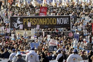 Manifestación contra el aborto en Washington.