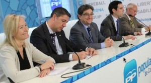 Los ponentes del PP catalán.
