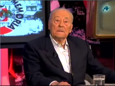 Blas Piñar, durante una intervención televisiva.