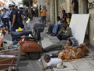 Una calle de Grecia.