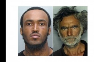 En la imagen, víctima (d) y autor (i) del último ataque canibal en Miami.