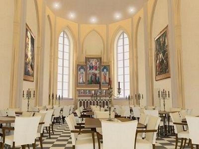 En la imagen, una iglesia neogótica convertida en restaurante de lujo en Bélgica.