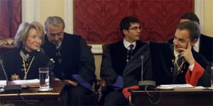 Zapatero y la exvicepresidenta Fernández de la Vega en el Consejo de Estado 