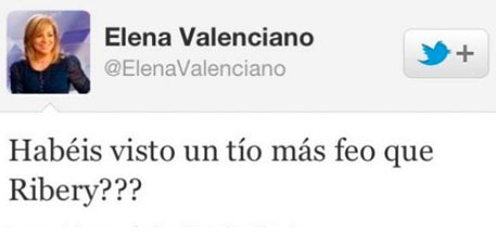 Captura del comentario de Elena Valenciano en Twitter.