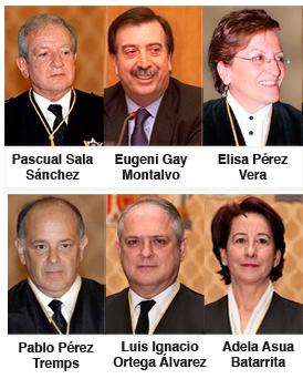 Estos son los magistrados que apoyaron la legalización de Sortu.