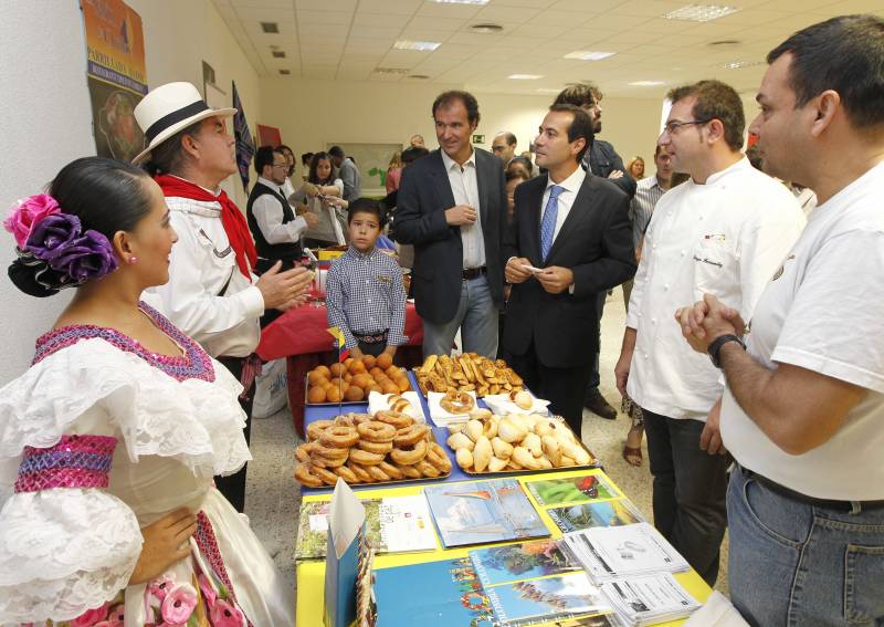 Salvador Victoria, durante su visita a una feria gastronómica latinoamericana.