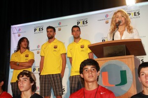 La colombiana Shakira estuvo vinculada a la Fundación Barça. La colombiana Shakira estuvo vinculada a la Fundación Barça.