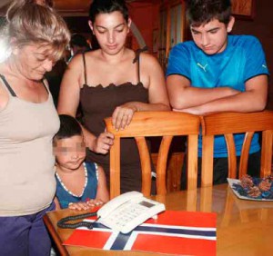 Uno de los niños españoles apadrinado por familias noruegas. Uno de los niños españoles apadrinado por familias noruegas.