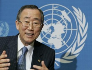 El secretario general de la ONU, Ban Ki-moon
