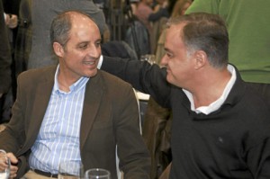 Francisco Camps (i) y González Pons. Francisco Camps (i) y González Pons.