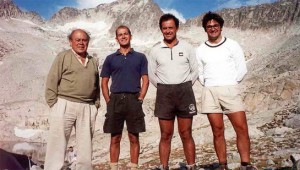 En la imagen, Jordi Pujol (izquierda) con sus hijos Pere, Jordi y Oriol.