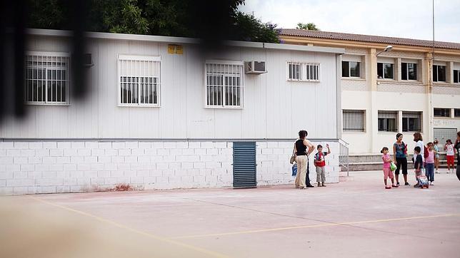 Aulas prefabricadas en un colegio de Málaga