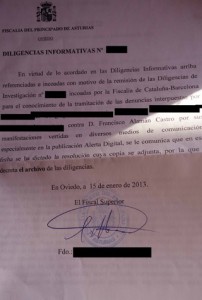 Documento de la Fiscalía.