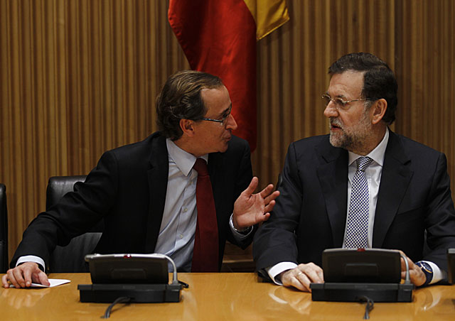 Alfonso Alonso y Mariano Rajoy.