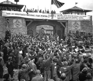 Recreación fotográfica de un campo de reeducación donde los autores del blog pretenden recluir a los castellanos.