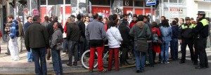 Protesta de afectados por la hipoteca en Logroño. 