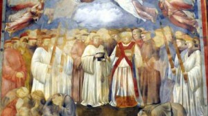Una pintura de San Franscico de Asís de Giotto en la Basílica que lleva el nombre del italiano.