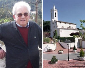 Torrus, a la izquierda, y una imagen de la parroquia de San Cipriano de Vallalta, a la derecha.