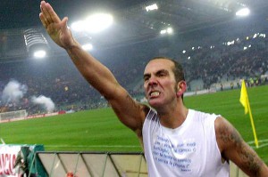 Paolo Di Canio, durante su etapa de jugador del Lazio.