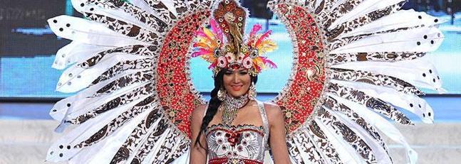 Miss Indonesia, el año pasado en el certamen de Miss Universo.