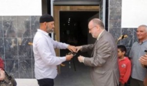 Ángel Colom, durante la inauguración de una mezquita en Els Monjos (Barcelona)