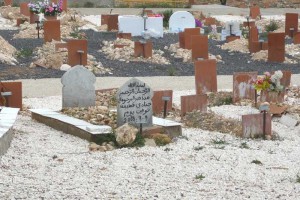 Tumbas musulmanas en el cementerio de Torrero.