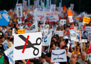 Protestas por los recortes en España