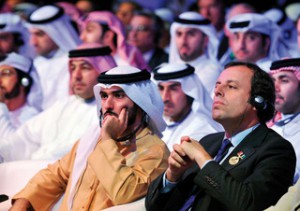 Sandro Rosell, presidente del Barça, en una de sus visitas a Qatar.