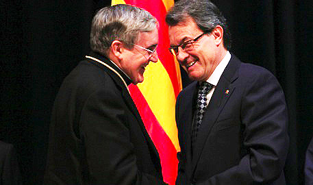 Artur Mas y el arzobispo de Barcelona, Lluís Martínez Sistach