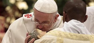 El Papa, durante la celebración de la Misa.