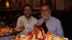 Mellet y Torrijos, durante su famosa mariscada