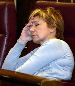 Celia Villalobos, en plena faena en el Congreso
