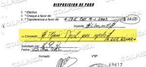 Factura de la compra del lujoso móvil.