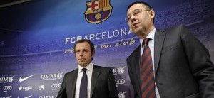 Sandro Rosell, junto a Bertomeu, nuevo presidente culé. 