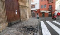 Restos del incendio en Santa Marina