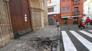 Restos del incendio en Santa Marina