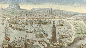 Uno de los grabados sobre la Guerra de Sucesión.