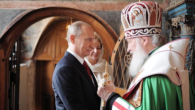 Putin y el patriarca de la Iglesia ortodoxa rusa