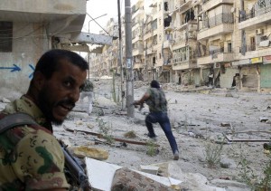 Yihadistas en Alepo