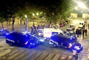 Un gran dispositivo policial se desplegó, en la madrugada de ayer, en Son Gotleu. 